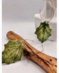 PENDIENTES ARTESANOS DE HOJA NATURAL ESQUELETIZADA