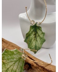 PENDIENTES ARTESANOS DE HOJA NATURAL ESQUELETIZADA