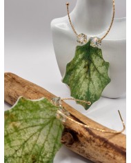 PENDIENTES ARTESANOS DE HOJA NATURAL ESQUELETIZADA