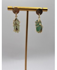 PENDIENTES ARTESANOS DE CRISTAL MARINO O LÁGRIMAS DE SIRENA