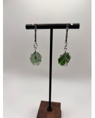 PENDIENTES ARTESANOS DE CRISTAL MARINO O LÁGRIMAS DE SIRENA