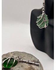 PENDIENTES ARTESANOS DE CRISTAL MARINO O LÁGRIMAS DE SIRENA