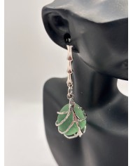 PENDIENTES ARTESANOS DE CRISTAL MARINO O LÁGRIMAS DE SIRENA