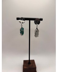 PENDIENTES ARTESANOS DE CRISTAL MARINO O LÁGRIMAS DE SIRENA