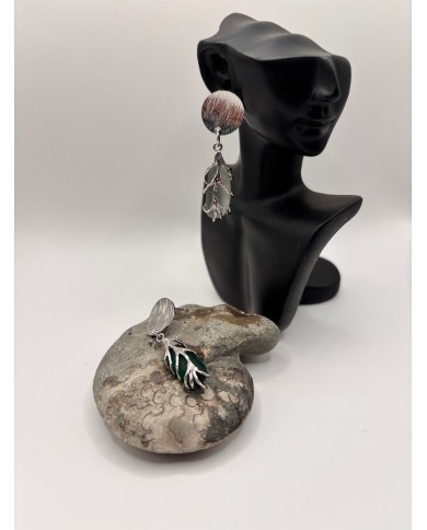 PENDIENTES ARTESANOS DE CRISTAL MARINO O LÁGRIMAS DE SIRENA