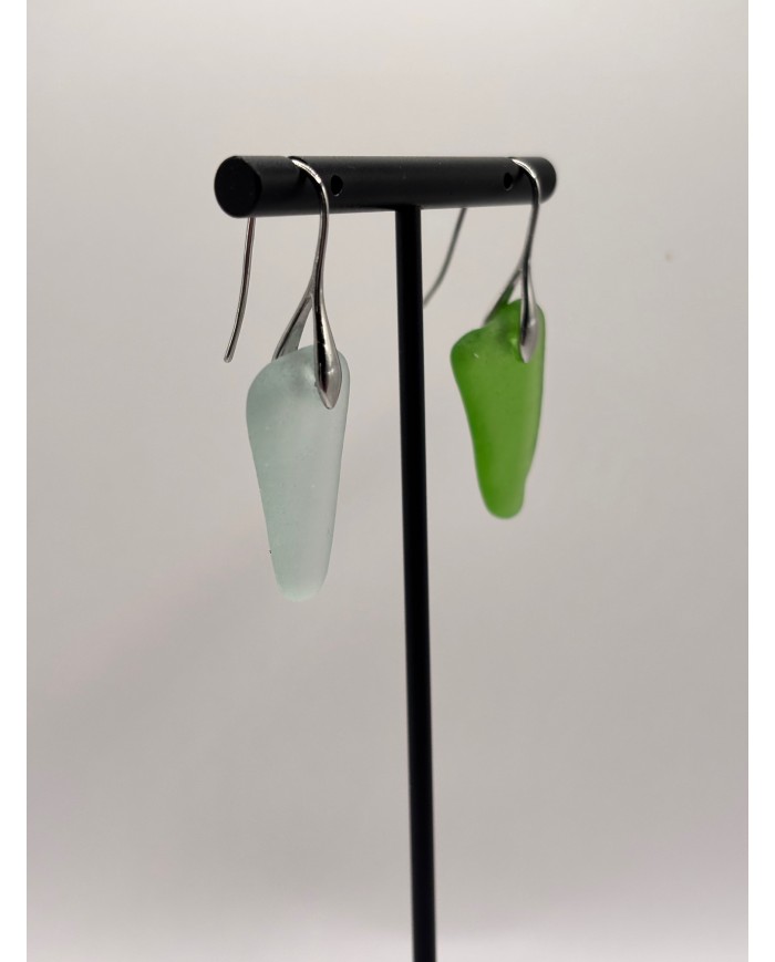 PENDIENTES DE CRISTAL MARINO ARTESANOS