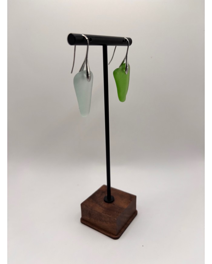 PENDIENTES DE CRISTAL MARINO ARTESANOS