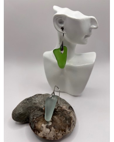 PENDIENTES DE CRISTAL MARINO ARTESANOS