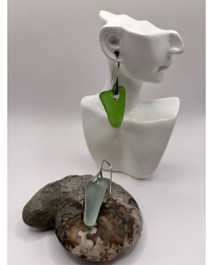 PENDIENTES DE CRISTAL MARINO ARTESANOS