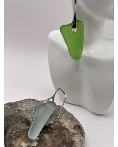 PENDIENTES DE CRISTAL MARINO ARTESANOS