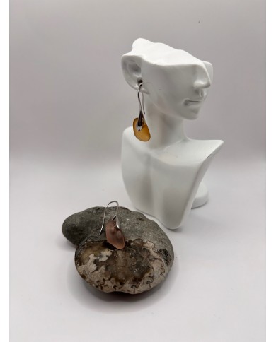 PENDIENTES ARTESANOS DE CRISTAL MARINO O LÁGRIMAS DE SIRENA