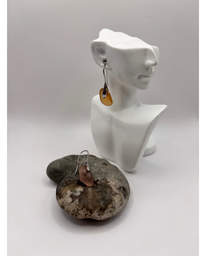 PENDIENTES ARTESANOS DE CRISTAL MARINO O LÁGRIMAS DE SIRENA