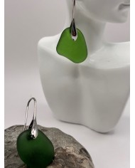 PENDIENTES ARTESANOS DE CRISTAL MARINO