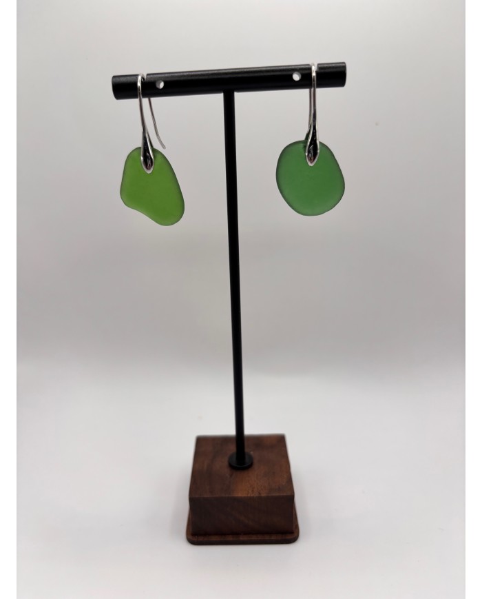 PENDIENTES ARTESANOS DE CRISTAL MARINO