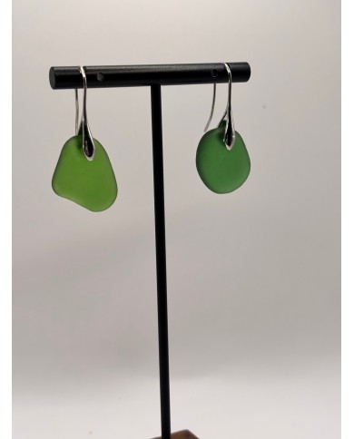 PENDIENTES ARTESANOS DE CRISTAL MARINO