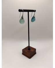 PENDIENTES ARTESANOS DE CRISTAL MARINO