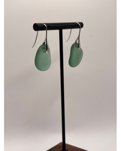 PENDIENTES ARTESANOS DE CRISTAL MARINO O LÁGRIMAS DE SIRENA