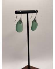 PENDIENTES ARTESANOS DE CRISTAL MARINO O LÁGRIMAS DE SIRENA