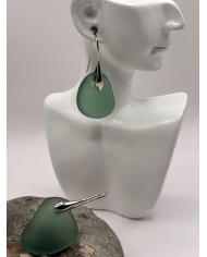 PENDIENTES ARTESANOS DE CRISTAL MARINO O LÁGRIMAS DE SIRENA