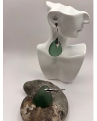 PENDIENTES ARTESANOS DE CRISTAL MARINO O LÁGRIMAS DE SIRENA