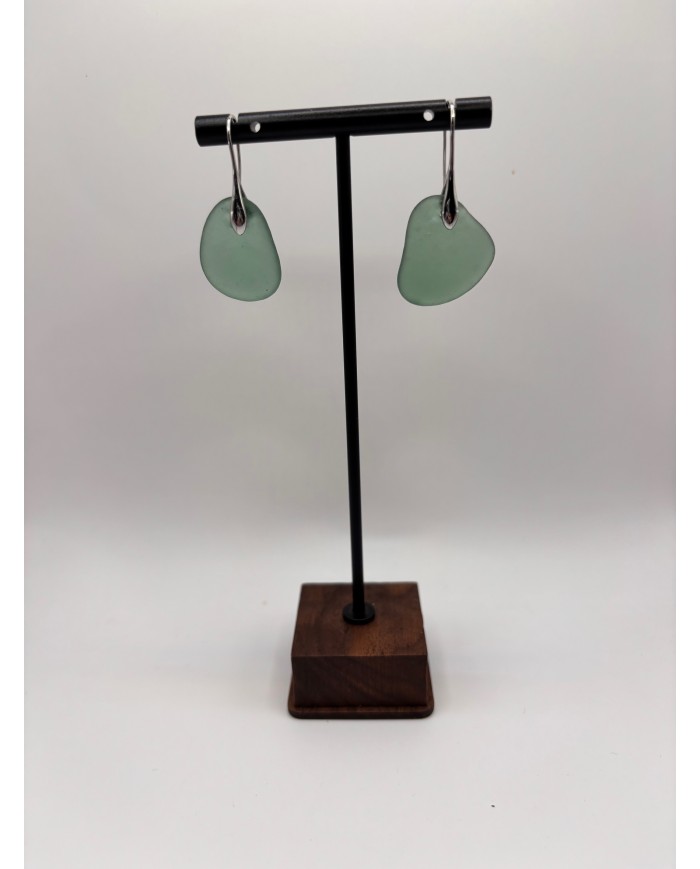 PENDIENTES ARTESANOS DE CRISTAL MARINO O LÁGRIMAS DE SIRENA