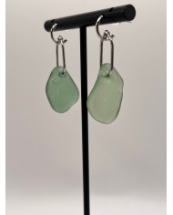 PENDIENTES ARTESANOS DE CRISTAL MARINO O LÁGRIMAS DE SIRENA