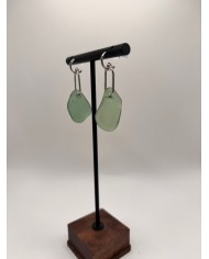 PENDIENTES ARTESANOS DE CRISTAL MARINO O LÁGRIMAS DE SIRENA