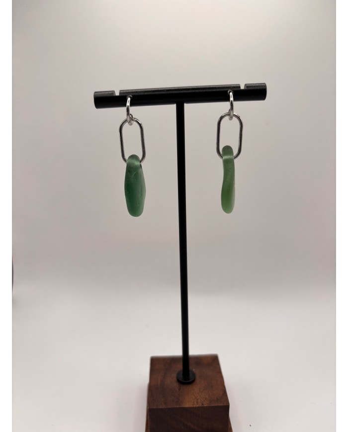 PENDIENTES ARTESANOS DE CRISTAL MARINO O LÁGRIMAS DE SIRENA