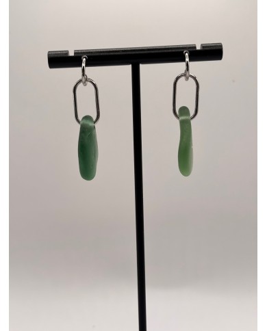 PENDIENTES ARTESANOS DE CRISTAL MARINO O LÁGRIMAS DE SIRENA