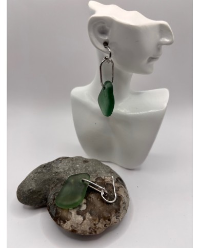 PENDIENTES ARTESANOS DE CRISTAL MARINO O LÁGRIMAS DE SIRENA