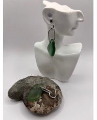 PENDIENTES ARTESANOS DE CRISTAL MARINO O LÁGRIMAS DE SIRENA