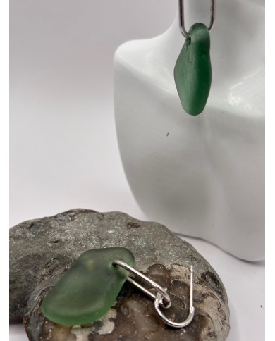 PENDIENTES ARTESANOS DE CRISTAL MARINO O LÁGRIMAS DE SIRENA