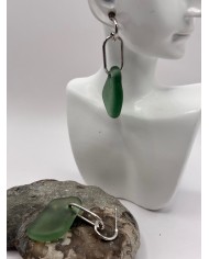 PENDIENTES ARTESANOS DE CRISTAL MARINO O LÁGRIMAS DE SIRENA