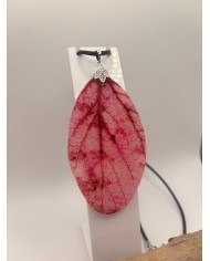 COLLAR DE HOJA NATURAL ESQUELETIZADA