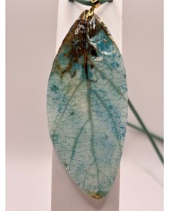 COLLAR ARTESANO DE HOJA NATURAL ESQUELETIZADA