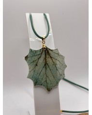 COLLAR ARTESANO DE HOJA  DE  ÁLAMO BLANCO