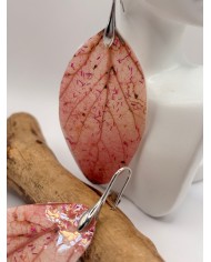 PENDIENTES ARTESANOS DE HOJA NATURAL ESQUELETIZADA
