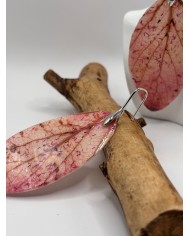 PENDIENTES ARTESANOS DE HOJA NATURAL ESQUELETIZADA