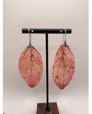 PENDIENTES ARTESANOS DE HOJA NATURAL ESQUELETIZADA