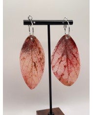 PENDIENTES ARTESANOS DE HOJA NATURAL ESQUELETIZADA