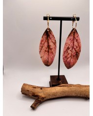 PENDIENTES ARTESANOS DE HOJA NATURAL ESQUELETIZADA