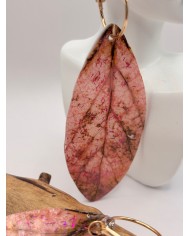 PENDIENTES ARTESANOS DE HOJA NATURAL ESQUELETIZADA
