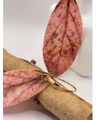PENDIENTES ARTESANOS DE HOJA NATURAL ESQUELETIZADA