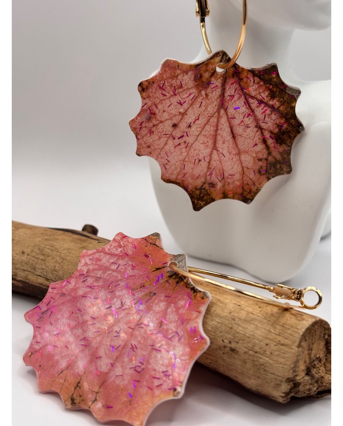 PENDIENTES ARTESANOS DE HOJA NATURAL ESQUELETIZAD1