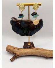 PENDIENTES ARTESANOS DE CRISTAL MARINO