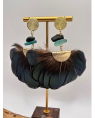 PENDIENTES ARTESANOS DE CRISTAL MARINO