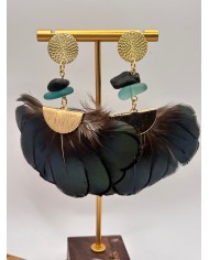 PENDIENTES ARTESANOS DE CRISTAL MARINO