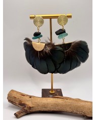 PENDIENTES ARTESANOS DE CRISTAL MARINO