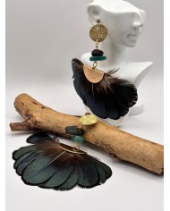 PENDIENTES ARTESANOS DE CRISTAL MARINO