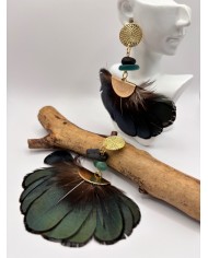 PENDIENTES ARTESANOS DE CRISTAL MARINO